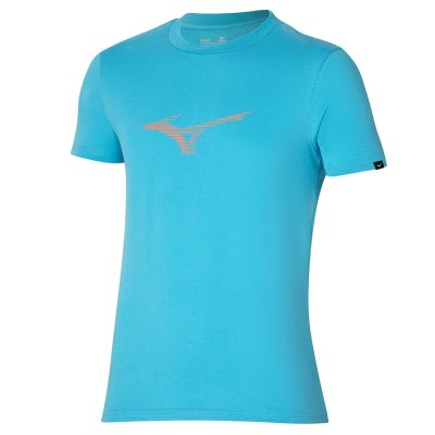 Camisa Mizuno Athletics RB Tee Hombre Azules - Chile M647WJTRLK